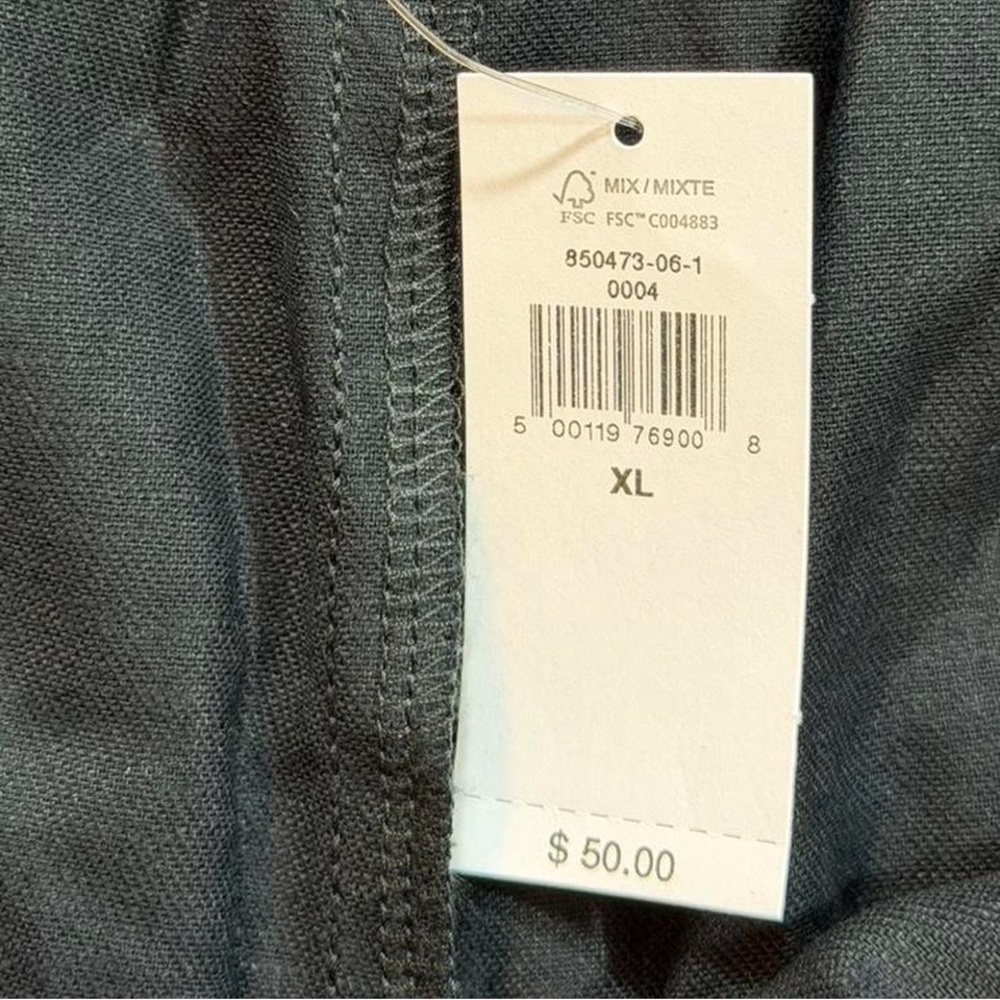 Banana Republic Linen Blend Pull-On Shorts Black Elastic Waist XL NWT - Picture 5 of 6